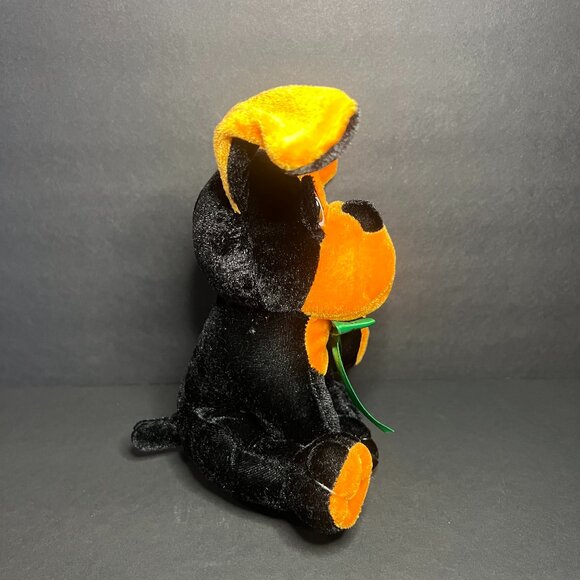 Plush Apparel Home of Mardi Gras Halloween Black Orange Collectible Dog Toy 7.5" - Picture 5 of 8